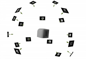 Grafische Illustration des Photogrammetrie-Verfahrens